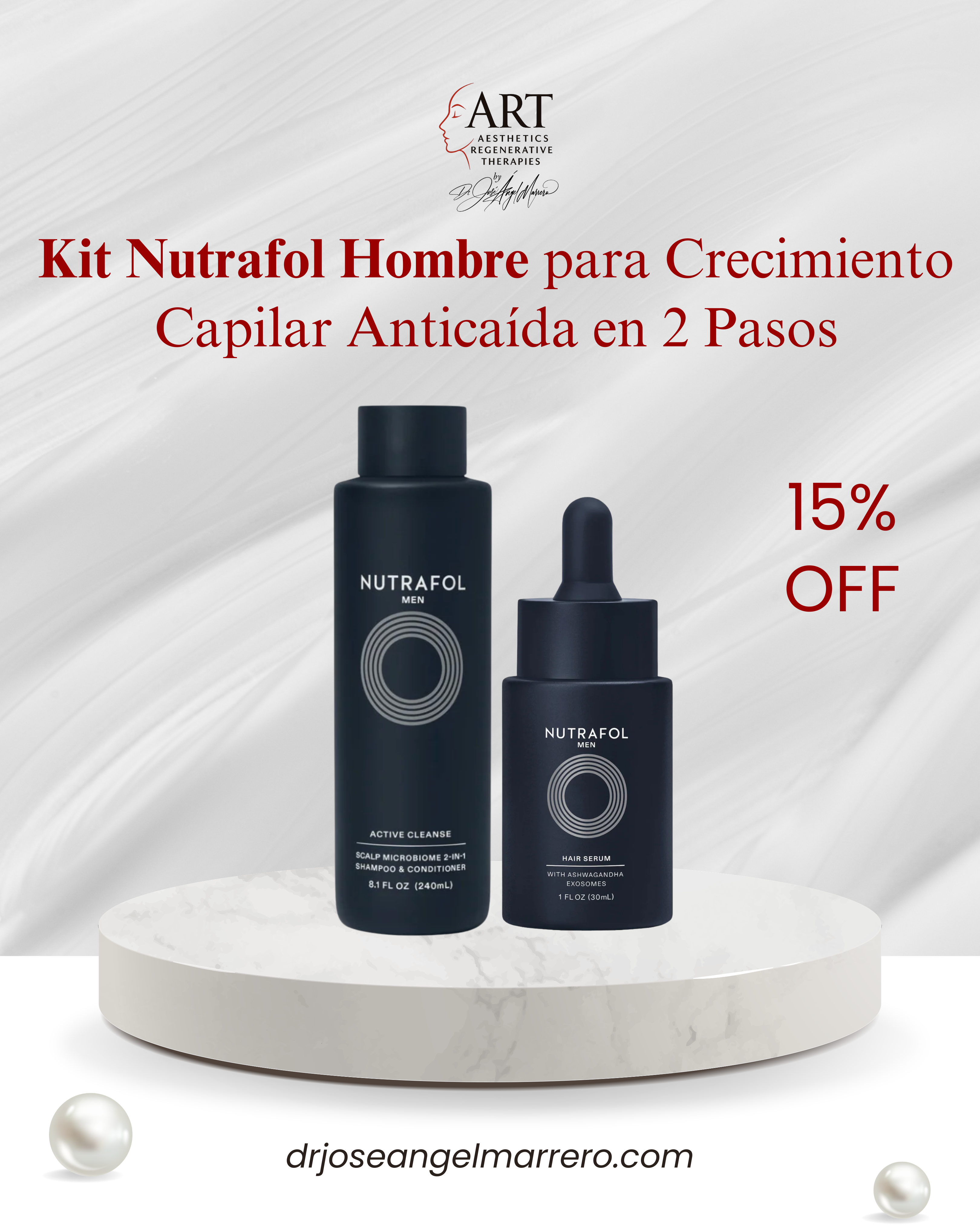 shampoo acondicionador serum Nutrafol hombre
